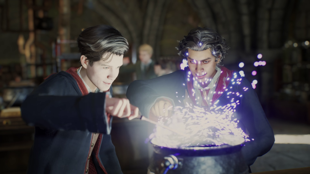 hogwarts legacy lezione di pozioni